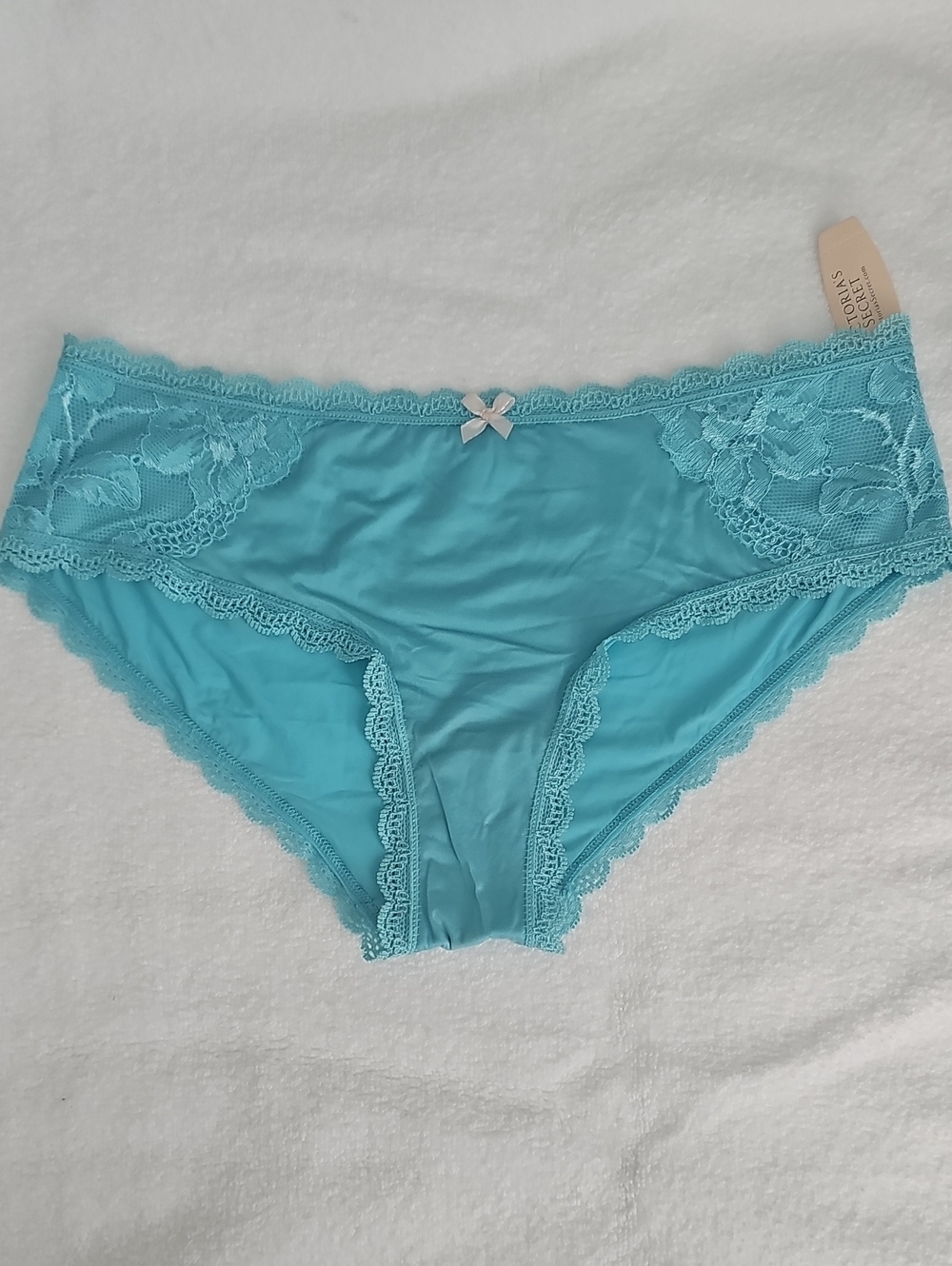 Victoria's Secret Aqua Lace Hispster Panty